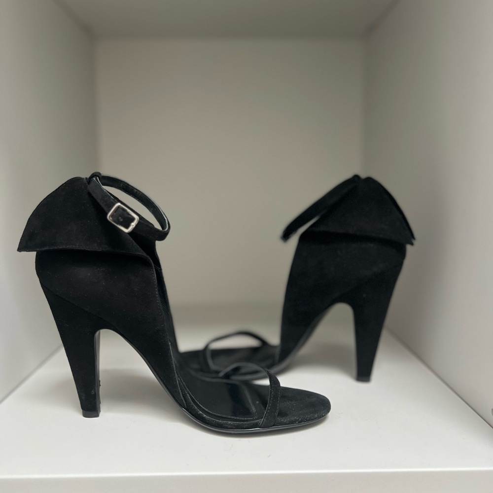 Calvin Klein 205W39NYC by Raf Simons black suede sandals